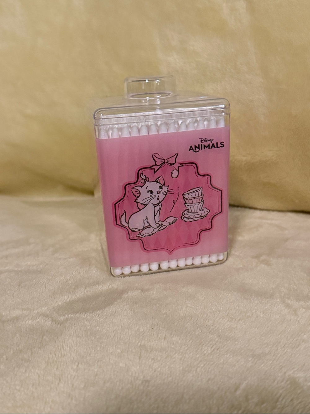 Disney Pink Cat Cotton Swab Holder